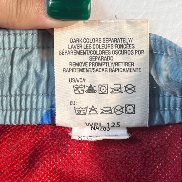 Ralph Lauren Chaps Vintage Light Blue Floral Swimwear Large - Picture 10 of 10